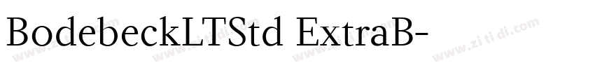 BodebeckLTStd ExtraB字体转换